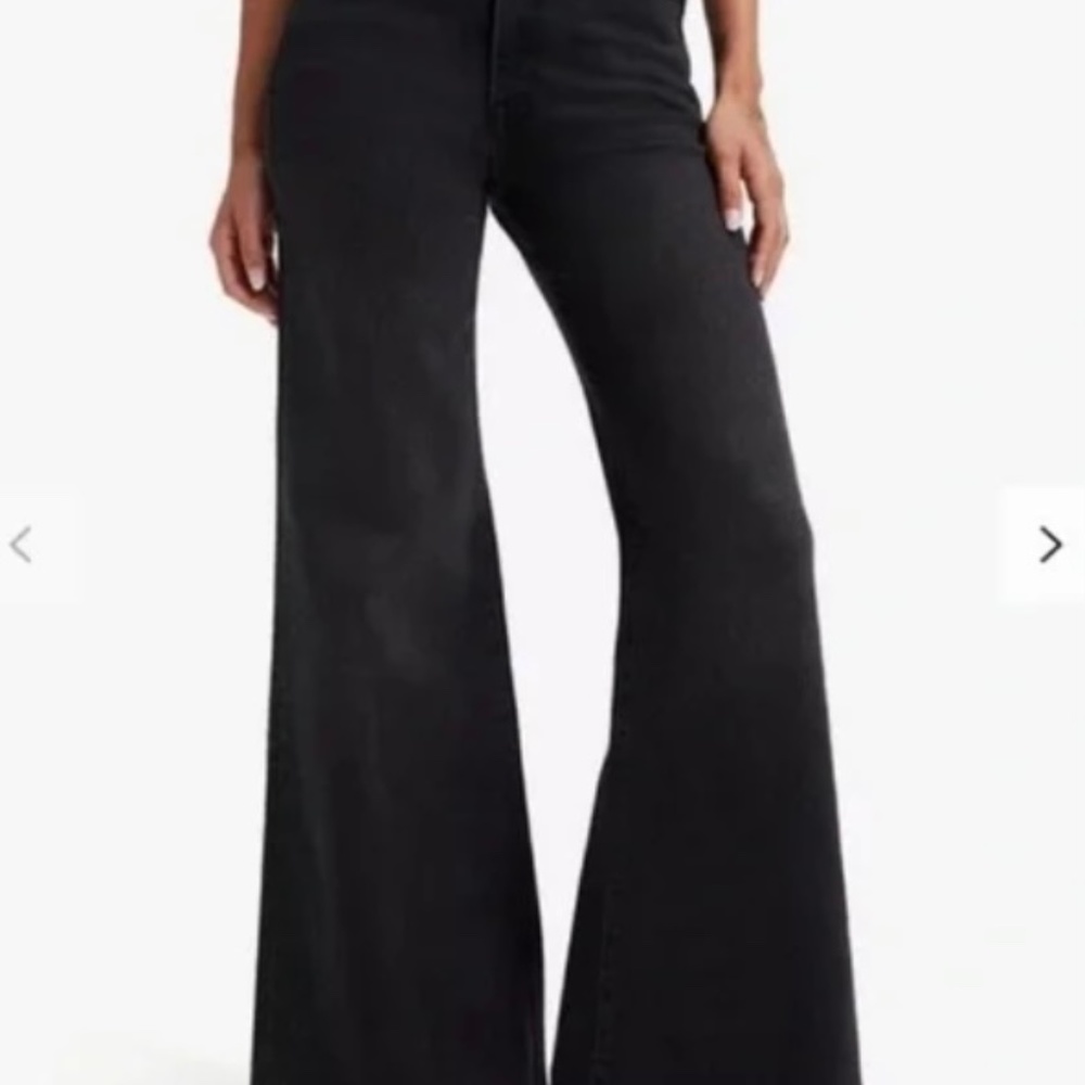 Good American Black Flare Jeans